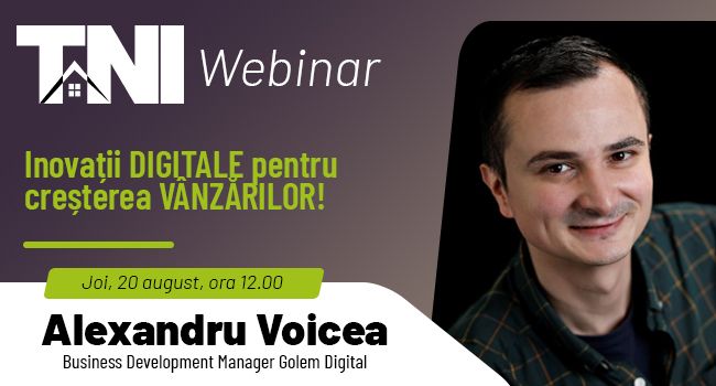 Webinar TNI:  Inovații digitale pentru creșterea vânzărilor!