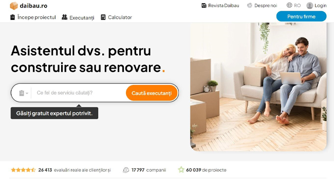 Daibau – platforma care conectează eficient executanți și clienți, în domeniul construcțiilor