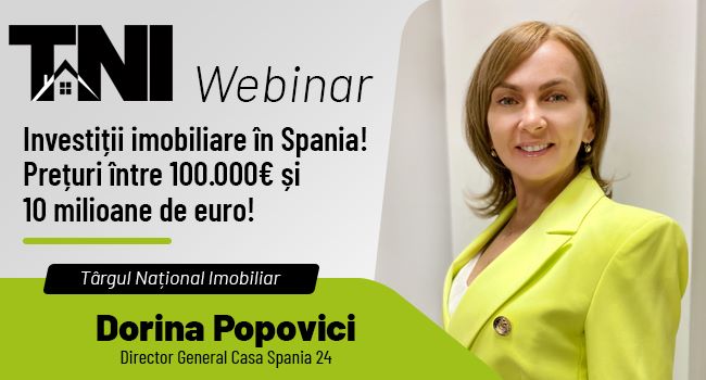 Webinar TNI: Investiții imobiliare în Spania! Prețuri între 100.000€ și 10 milioane€!