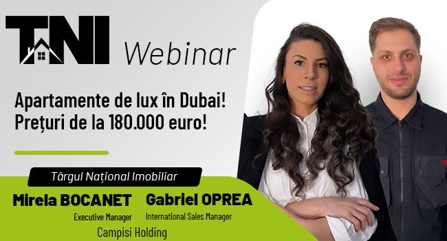 Webinar TNI: Apartamente de lux în Dubai! Prețuri de la 180.000€!
