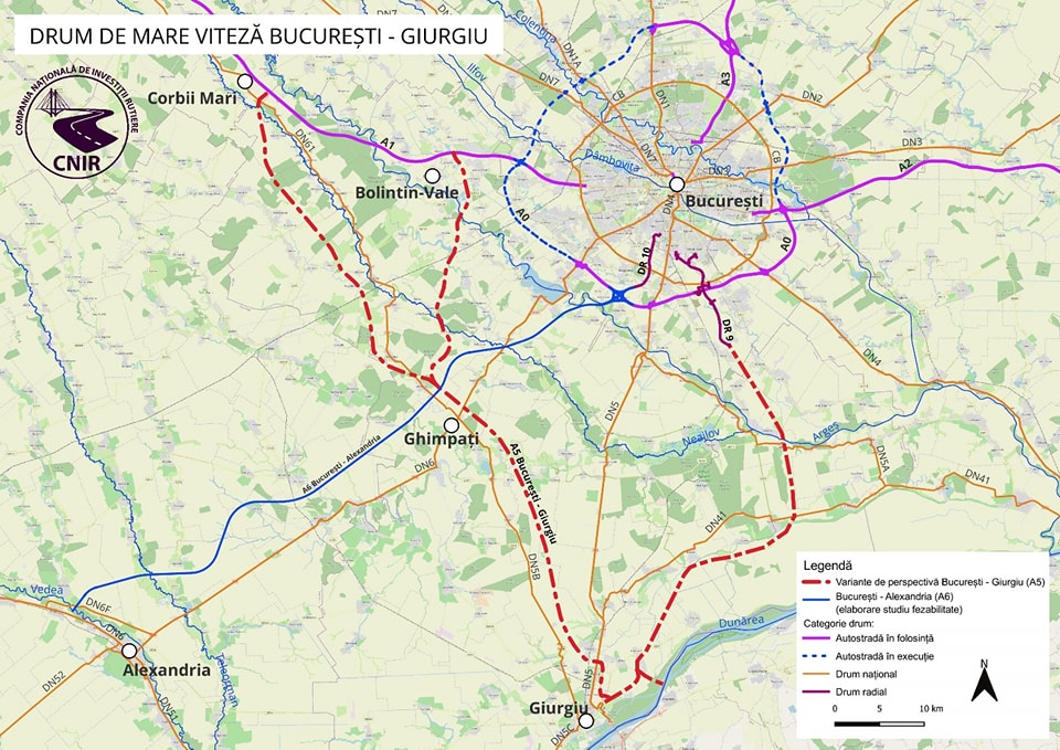 Drumul de mare viteza Bucuresti-Giurgiu: 11 oferte au fost depuse pentru SF