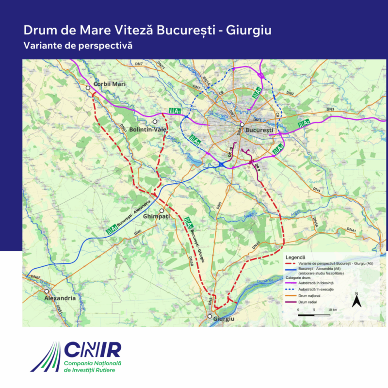 Drumul de mare viteza Bucuresti – Giurgiu: A fost ales proiectantul