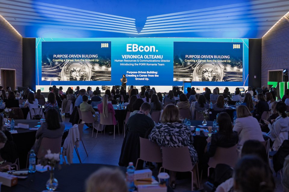 400 de specialiști din peste 10 țări, la cea mai mare conferință de Employer Branding din CEE. PORR România – partener principal în cadrul EBcon 2025