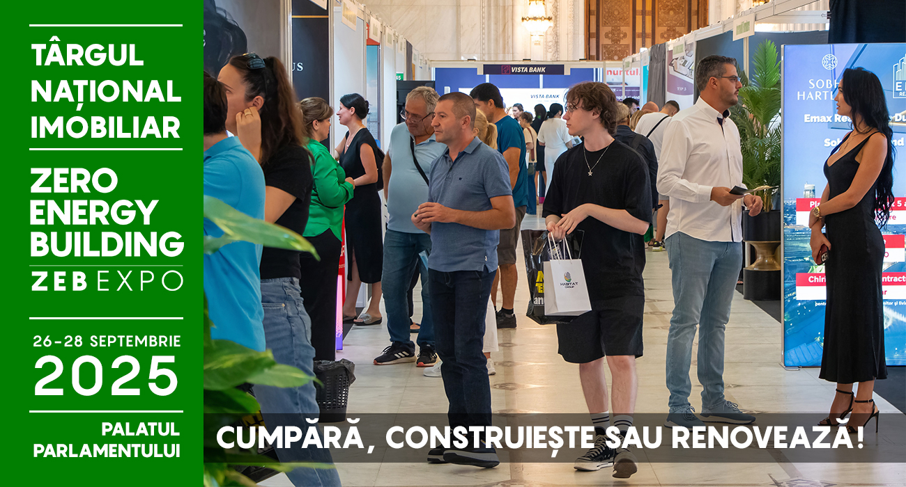 Târgul imobiliar al toamnei TNI & ZEB EXPO: 26-28 septembrie 2025, Palatul Parlamentului - Cumpără, Construiește sau Renovează!